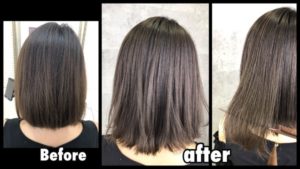 大阪でノアカラーで明るめのミルクグレージュが外国人風カラー【あんずさん】の髪