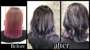 ノアカラーで濃厚なラベンダーアッシュのナチュラルグラデーションがお洒落すぎた！！【かえでさん】の髪