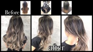 ノアカラーでハイライトを入れながらホワイト系のシルバーグラデーション【ちかさん】の髪