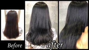 インターンにも行ける濃厚なブルーグレーでお洒落な黒髪に！【みづきさん】の髪