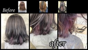 アールブリーチからのシルバーラベンダーとさりげないインナーカラーがお洒落【かえでさん】の髪