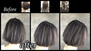 大阪でボブに似合うアールハイライトと外国人風ミルクグレージュ【みさとさん】の髪