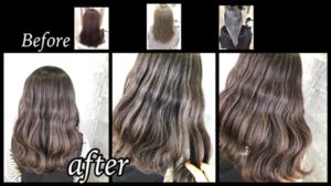 大阪で白髪を染めながら段階的に明るさと透明感を出す方法【あやこさん】の髪