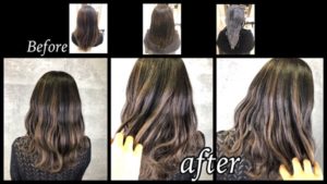 大阪で積み重ねが必要な白髪を染めながら外国人風カラーのプロセス【ゆきえさん】の髪