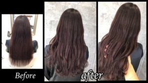 透明感抜群のピンクグレージュで艶ピカカラーが人気【ありさちゃん】の髪