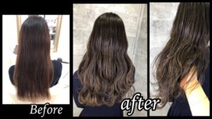 赤味を抑えたミルクグレージュでお洒落な外国人風カラー【わかなさん】の髪