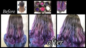 大阪でピンクラベンダーユニコーンカラーを再現する方法【まなみさん】の髪