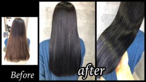 艶感が最高!アールカラーで濃厚な黒髪がお洒落!!【みなみさん】の髪