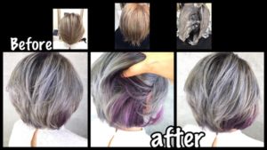 白髪を染めながらホワイトカラーとピンクのインナーカラーがお洒落【えりこさん】の髪