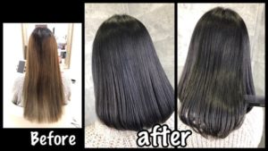 ボブに似合うアールカラーで艶感最高な濃厚なグレー【のぞみさん】の髪