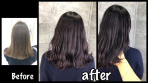 アールカラーで濃厚なボルドーカラーの艶と透明感！【あんずさん】の髪