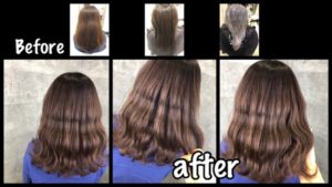 大阪でブリーチなしで外国人風カラーのラベンダーグレージュにする方法【あやこさん】の髪