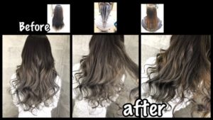 大阪で黒髪からのシルバーグラデーションにしたい方の１回目！【あさみさん】の髪