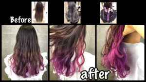 大阪でキャンディーピンクのインナーカラーが可愛すぎた！！【えみかさん】の髪