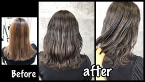 赤味のないミルクティーカラーはスモークミルクグレージュで決まり！！【すみれさん】の髪