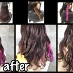 透明感のあるベリーピンクとポイントのインナーカラーピンクパープルが可愛い！【けいこさん】の髪