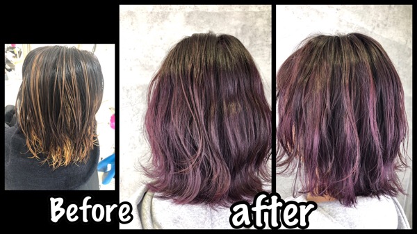大阪でピンクカラーをお洒落に染めたい方向けのプロセスをご紹介【さやかさん】の髪