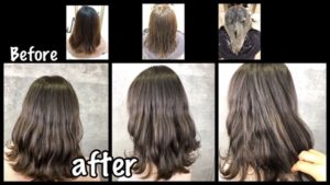 全体をブリーチしないけど透明感を引き出す外国人風カラーへのプロセス！【ひづきさん】の髪