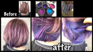 大阪で白髪を染めながらピンクベースにパステルユニコーンインナーカラー【えりこさん】の髪