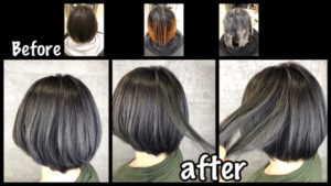 大阪でシルバーグラデーションを再現する為にアールブリーチの積み重ね!【さおりさん】の髪