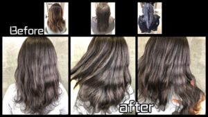 大阪でハイライトの履歴を活かした白髪も染まる透明感抜群な外国人風カラー【ともこさん】の髪