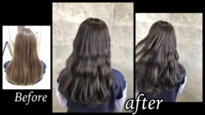 大阪で積み重ねるラベンダーグレージュでお洒落可愛い外国人風カラー【はつみさん】の髪