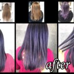 大阪でアールブリーチからの濃厚ラベンダーグレーが透明感抜群すぎた！！【かなさん】の髪