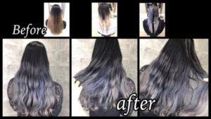 ホワイトグラデーションを大阪で再現するのに必要なブリーチ回数は3回以上！【かりんさん】の髪