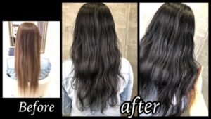 白髪を染めながら濃厚なパールグレーで透明感のある外国人風カラー【きみよさん】の髪