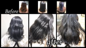 大阪で赤味を減らすダブルカラーで再現するブリーチなしの外国人風カラー【ともみさん】の髪