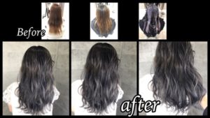 豊中で白髪を染めながらバレイヤージュな外国人風カラーがしたい方にオススメなプロセス【しほさん】の髪