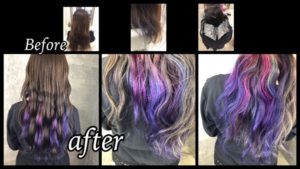 大阪豊中で白髪を染めながらでもインナーカラーできます！お洒落デザインカラー【せいこさん】の髪