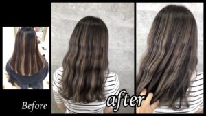 豊中で透明感を引き上げる外国人風カラーをラベンダーグレージュで再現したら可愛い！【ようこさん】の髪