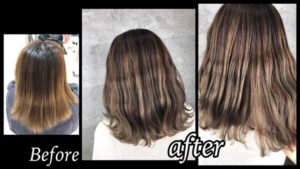 豊中で白髪を染めながら明るく外国人風カラーに染めたいハイライト技術！【あやこさん】の髪