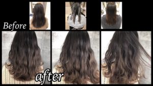 豊中で白髪を染めながら外国人風カラーに明るく透明感のあるカラーに染めたい方マニュアル【ゆかりさん】の髪