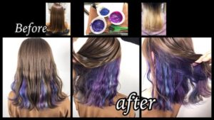 大阪梅田でユニコーンインナーカラーがお洒落に染めれる可愛いデザインカラー【あみさん】の髪