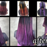 大阪豊中でマニパニを使ったピンクラベンダーカラー！アーティスト【チアキコハラさん】の髪