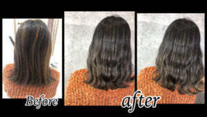 大阪豊中でカーキグレージュで作る赤味抹殺の外国人風カラーがお洒落【さやさん】の髪