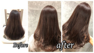 大阪豊中でピンクモノトーンで柔らかふんわりカラーが可愛い！！【はつみさん】の髪