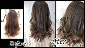 大阪豊中で暗くならないミルクグレージュでまろやか透明感カラーが可愛い【あさみさん】の髪