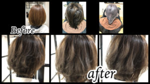 大阪豊中で白髪を染めながら透明感のある外国人風カラーが最高に綺麗！【ともこさん】の髪