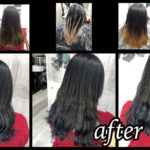 大阪豊中でグラデーションブリーチで作る濃厚ネイビーラベンダーのお洒落カラーが可愛い！【あやのさん】の髪