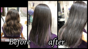 大阪豊中でお洒落なデザインカラーを！ラベンダーグレージュ の透明感カラー【れいまさん】の髪