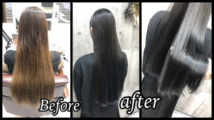 大阪豊中で赤味抹殺艶のある濃厚なグレーカラーで外国人風カラーに！【ちなつさん】の髪