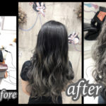 大阪豊中カラトリでブリーチベースからの濃厚なシルバーグラデーションが綺麗すぎた！！【かおりさん】の髪