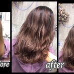 大阪豊中カラトリで白髪染め＋透明感のあるピンクモノトーンでお洒落な外国人風カラー【ちえさん】の髪