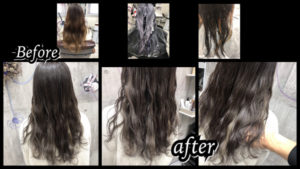 大阪豊中カラトリでハイライトと濃厚カラーで作るお洒落な外国人風カラー【さつきさん】の髪