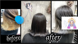 大阪豊中カラトリでインナーカラーホワイトシルバーがお洒落な外国人風カラー【ゆいさん】の髪