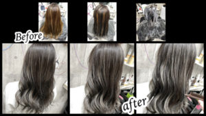 大阪豊中カラトリでホワイト系のハイライトはブリーチの履歴が数回必要にります！【まゆさん】の髪