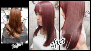 大阪豊中カラトリでブリーチなしで積み重ねるピンクカラーはダブルカラーがオススメ！